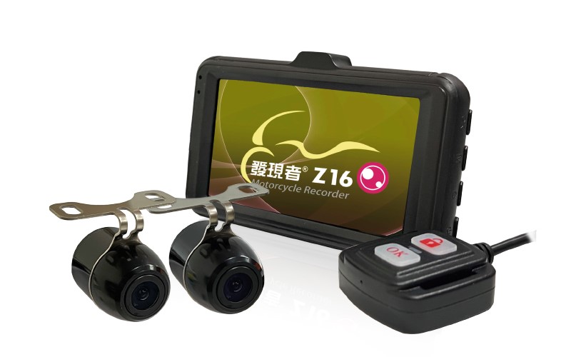 【發現者】Z16 機車前後雙鏡頭 高畫質行車記錄器 *贈32G記憶卡  