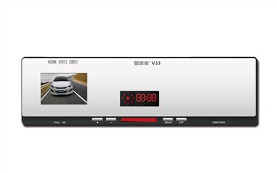 【發現者】V33雙鏡頭行車紀錄器廣角曲線後視鏡+GPS測速器 
